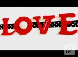 Keçeden dış çekim aksesuarı – I love You