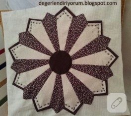 Patchwork/kırkyama çiçek yastık