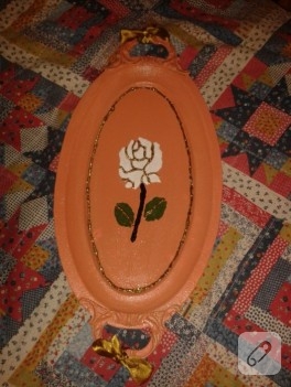 Gül desenli tepsi (yenileme örnekleri)
