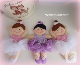 Balerin kapı süsü için keçe balerin bebek