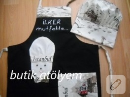 Renkli mutfak önlükleri (dikiş)