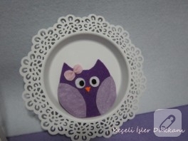 Dolgusuz tombul baykuş keçe bebek şekeri