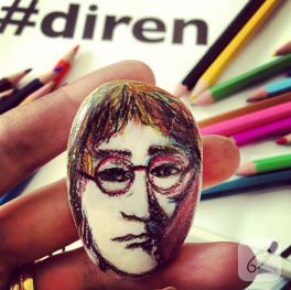John Lennon taş boyama