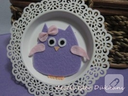 Dolgusuz baykuş keçe bebek şekeri
