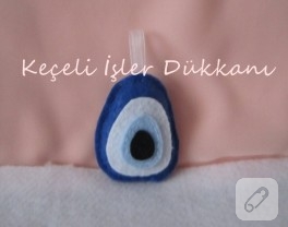 Dolgulu keçe nazar boncuğu
