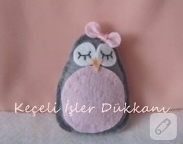 Şirin keçe penguen bebek şekeri