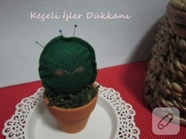 Keçe ile kaktüs iğnelik