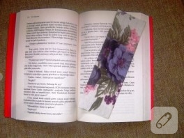 Kumaş değerlendirme fikri; kitap ayracı