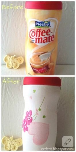 Dekupaj ile Coffee Mate kutusu değerlendirme