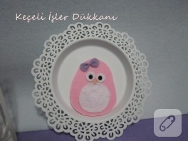 Pembe penguen keçe bebek şekeri