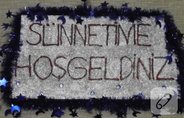 Sünnet hazırlıkları, strafor üzerine yazı