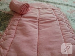 Pembe bebek şiltesi ve battaniyesi