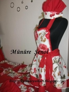 Kırmızılı mutfak takımı