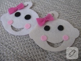 Keçeden bebek magnet yapımı