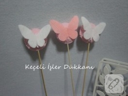 Çubuklu kelebek bebek şekeri/nikah şekeri