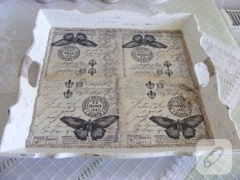 Mumla eskitme vintage tepsi