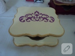 Ahşap peçetelik – stencil tekniği