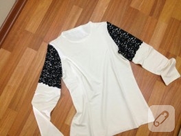 Dantelli beyaz bluz modeli