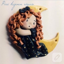 Peri kızının rüyası (fimo kolye)