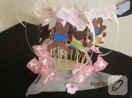 Keçeden bebek sepeti