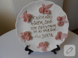 Model hamuru ile tabak süsleme