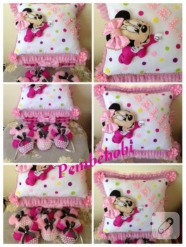 Minnie Mouse bebek takı yastığı