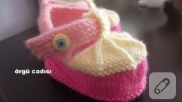 Pembe bebek patiği (örgü modelleri)