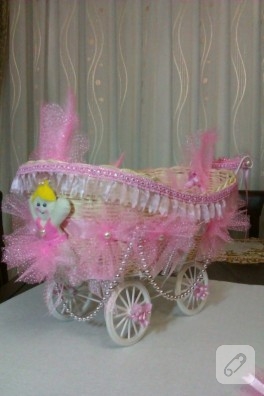 Pembe bebek şekeri sepeti