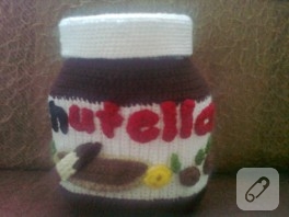 Amigurumi Nutella kavanoz kılıfı
