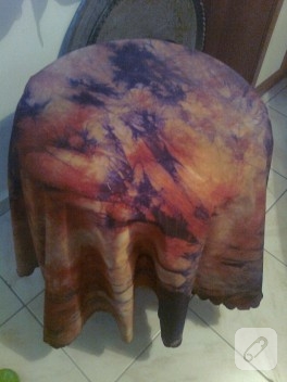 Batik boyama ile masa örtüsü yenileme
