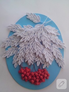 Quilling zarif duvar süsü