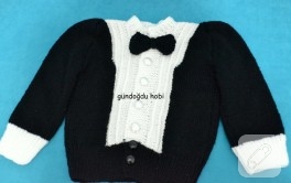 Örgü damatlık kazak (bebek örgüleri)