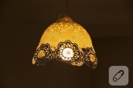 Ornitorenk Handmade’ den bir dantel avize daha
