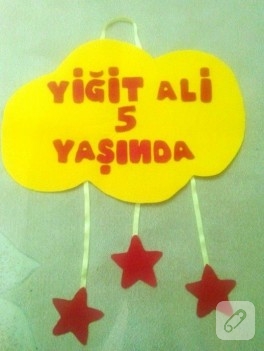 Keçeden doğum günü süsleri