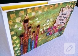 Mixed art resim defteri _ defter süsleme