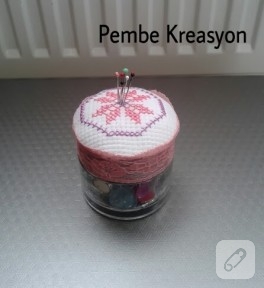 Etamin işlemeli iğnelik