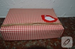 Kumaş ve keçe ile kutu kaplama