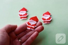 Origami ile minik Noel Baba yapımı