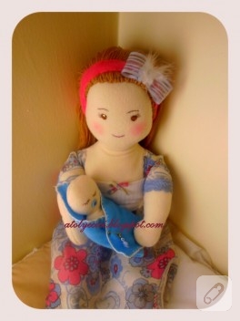 Anne ve bebeği – bez bebek