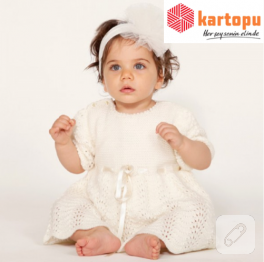 Beyaz örgü bebek elbisesi nasıl yapılır?