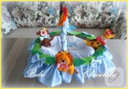 Safari temalı bebek sepeti