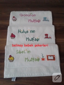 Rengarenk etamin mutfak havluları
