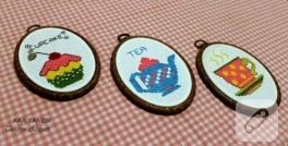 Etamin işlemeli mutfak panoları