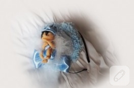 Fimo bebek süslemeli lohusa taçları