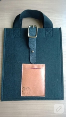 Keçeden ipad kılıfı/çantası dikişi