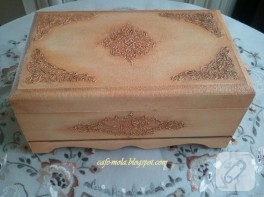 Kontür rölyefli ahşap kutu
