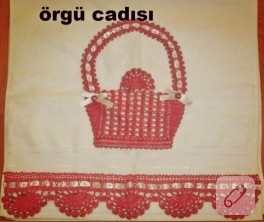 Sepet işlemeli havlu kenarı