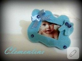 Keçeden bebek çerçeve magnet