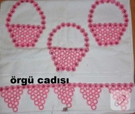 Pempe sepetli havlu kenarı modeli