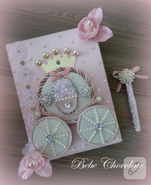 Balkabağı arabalı bebek anı defteri ve lohusa taçları Balkabağı arabalı bebek anı defteri ve lohusa taçları